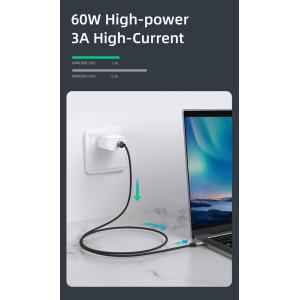 CABLETIME καλώδιο USB-C σε USB-C CT-CMCM, 60W, 480Mbps, 2m, μαύρο | Καλώδια - Αντάπτορες | elabstore.gr