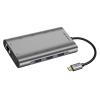 CABLETIME docking station CT-CMHD101, 10 θυρών, USB-C, 4K, 100W, γκρι | Συνοδευτικά PC | elabstore.gr