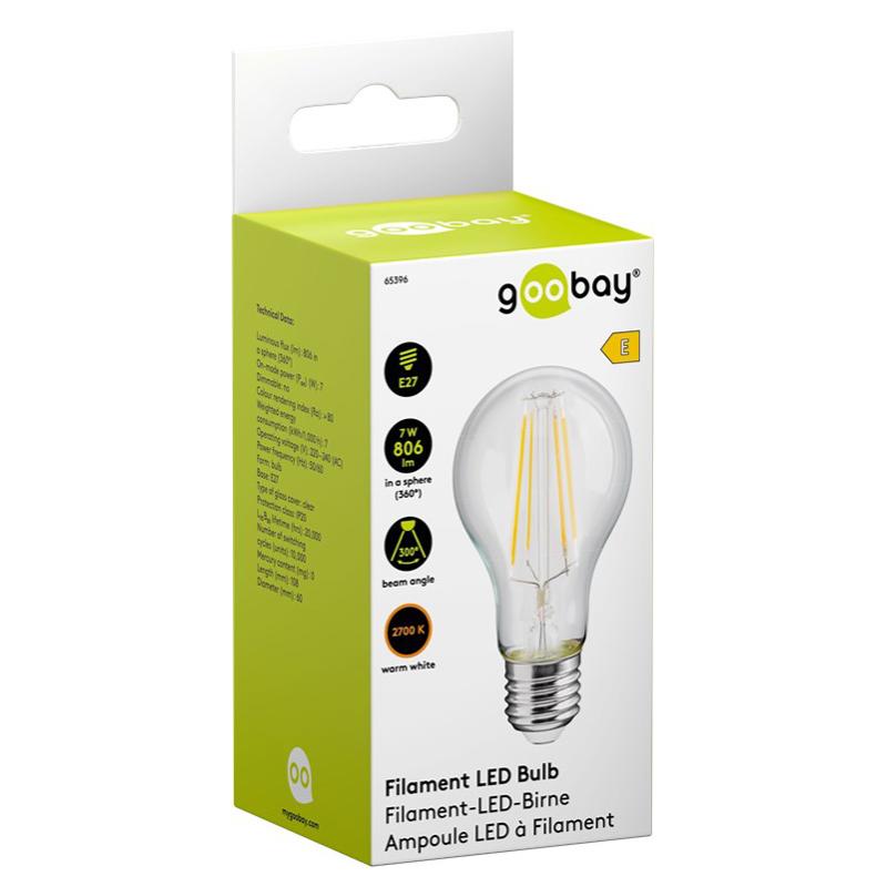 GOOBAY LED λάμπα bulb 65396, E27, Filament, 7W, 2700K, 806lm | eLabstore.gr GOOBAY LED λάμπα bulb 65396, E27, Filament, 7W, 2700K, 806lm | Φωτισμός | elabstore.gr