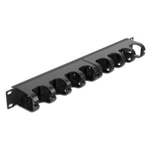 DELOCK cable management 66849 για rack 19"/1U, 10x γάντζοι, μαύρο | Εξοπλισμός IT | elabstore.gr