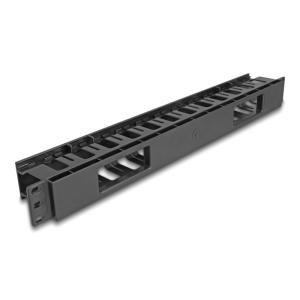 DELOCK cable management 67021 για rack 19"/1U, 2 ανοίγματα, μαύρο | Εξοπλισμός IT | elabstore.gr