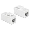 DELOCK Keystone module RJ45 86379, θηλυκό σε θηλυκό, Cat 6 UTP, λευκό | Εξοπλισμός IT | elabstore.gr