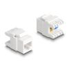 DELOCK keystone module RJ45 σε LSA Cat.6A 88131, toolfree, λευκό | Εξοπλισμός IT | elabstore.gr