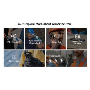 ULEFONE smartphone Armor 22, 6.58", 8GB, 128GB, 6600mAh, μαύρο | eLabstore.gr