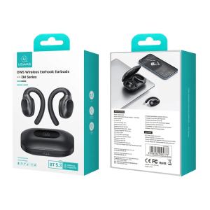 USAMS earphones με θήκη φόρτισης EM20, Open Wearable Stereo, μαύρα | Αξεσουάρ κινητών | elabstore.gr