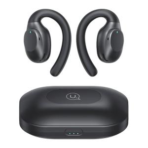 USAMS earphones με θήκη φόρτισης EM20, Open Wearable Stereo, μαύρα | Αξεσουάρ κινητών | elabstore.gr