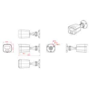 LONGSE υβριδική κάμερα BMSDTHC500FKEW, 2.8mm, 8MP, IP67, LED έως 25m | Κάμερες Ασφαλείας | elabstore.gr