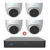 UNIARCH κιτ XVR υβριδικό καταγραφικό & 4x κάμερες UAC-T132-F28-H | Κάμερες Ασφαλείας | elabstore.gr