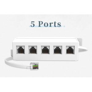 POWERTECH RJ11 splitter CAB-T029, 1 σε 5 RJ11, λευκό | Καλώδια - Αντάπτορες | elabstore.gr