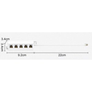 POWERTECH RJ11 splitter CAB-T029, 1 σε 5 RJ11, λευκό | Καλώδια - Αντάπτορες | elabstore.gr