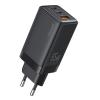USAMS φορτιστής τοίχου US-CC180, USB & 2x USB-C, 65W PD, GaN, μαύρος | Αξεσουάρ κινητών | elabstore.gr