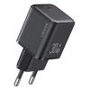 USAMS φορτιστής τοίχου US-CC186, USB-C θύρα εξόδου, 30W PD, μαύρος | Αξεσουάρ κινητών | elabstore.gr