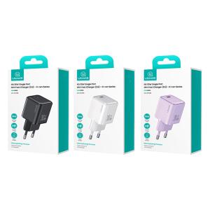 USAMS φορτιστής τοίχου US-CC186, USB-C θύρα εξόδου, 30W PD, λευκός | Αξεσουάρ κινητών | elabstore.gr