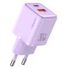 USAMS φορτιστής τοίχου US-CC189, USB & USB-C, 30W PD, μωβ | Αξεσουάρ κινητών | elabstore.gr