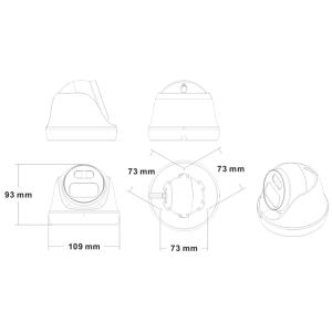 LONGSE υβριδική κάμερα CMSATHC500FKEW, 2.8mm, 8MP, IP67, LED έως 25m | Κάμερες Ασφαλείας | elabstore.gr