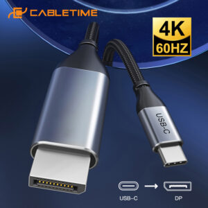CABLETIME καλώδιο USB-C σε DisplayPort CT-CMDP2, 4K/30Hz, 1.2m, μαύρο | Καλώδια - Αντάπτορες | elabstore.gr