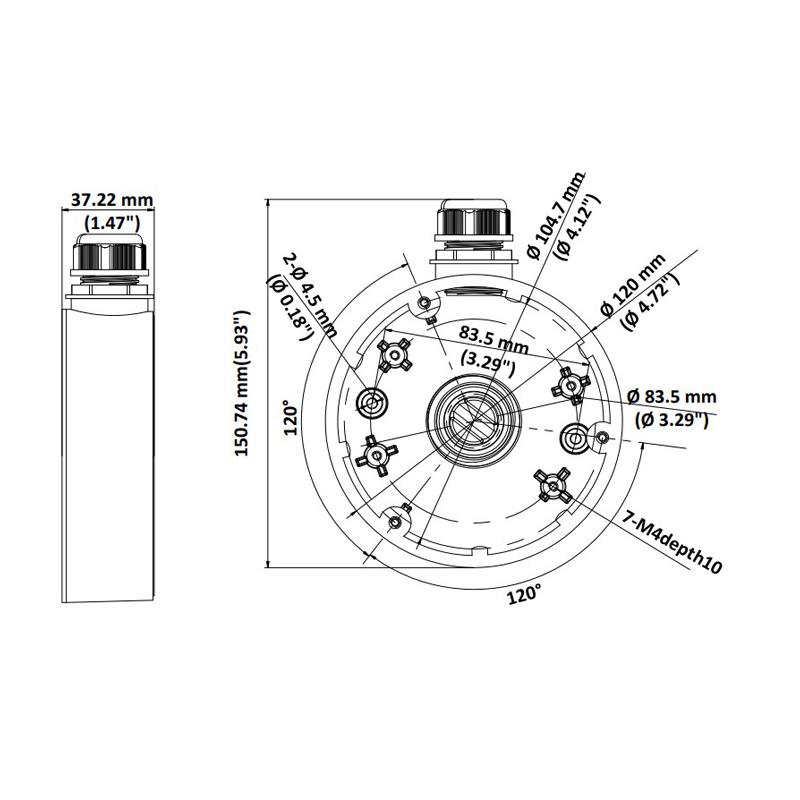 HIKVISION HIWATCH βάση κάμερας DS-1280ZJ-DM46, μεταλλική, λευκή | eLabstore.gr HIKVISION HIWATCH βάση κάμερας DS-1280ZJ-DM46, μεταλλική, λευκή | Κάμερες Ασφαλείας | elabstore.gr
