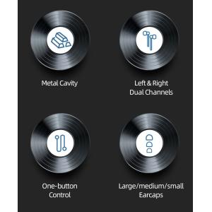 USAMS earphones με μικρόφωνο EP-46, 3.5mm, 1.2m, μαύρα | Αξεσουάρ κινητών | elabstore.gr