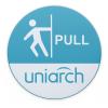 UNIARCH αυτοκόλλητο Pull HW200223, Φ 12cm | Διαφημιστικό Υλικό | elabstore.gr