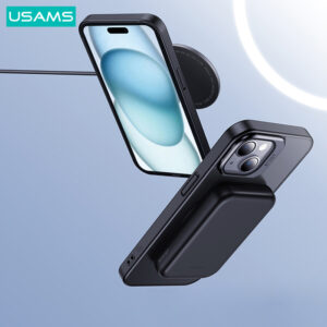 USAMS θήκη Geying US-BH855 για iPhone 15 Pro, διάφανη/μπλε | Αξεσουάρ κινητών | elabstore.gr