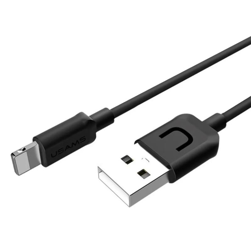 USAMS καλώδιο Lightning σε USB US-SJ097, 2.1A, 1m, μαύρο | eLabstore.gr USAMS καλώδιο Lightning σε USB US-SJ097, 2.1A, 1m, μαύρο | Καλώδια - Αντάπτορες | elabstore.gr