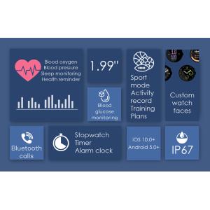 ΙΝΤΙΜΕ smartwatch 7 Max, 1.99", IP67, heart rate, ηχείο & mic, μαύρο | Mobile Συσκευές | elabstore.gr