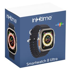 ΙΝΤΙΜΕ smartwatch 8 Ultra, 1.91", IP67, heart rate, ηχείο & mic, μαύρο | Mobile Συσκευές | elabstore.gr