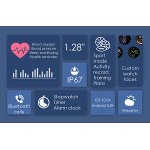 ΙΝΤΙΜΕ smartwatch 3 Pro, 1.28", IP67, heart rate, ηχείο & mic, μαύρο | Mobile Συσκευές | elabstore.gr