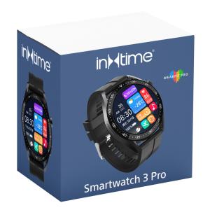 ΙΝΤΙΜΕ smartwatch 3 Pro, 1.28", IP67, heart rate, ηχείο & mic, μαύρο | Mobile Συσκευές | elabstore.gr