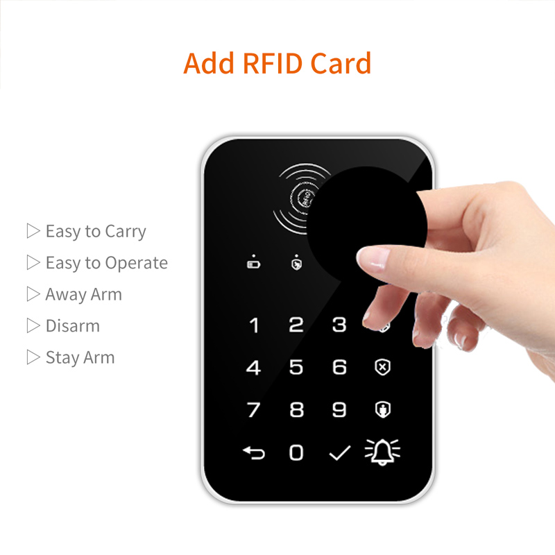 Ασύρματο πληκτρολόγιο συναγερμού K010, αφής, RFID | eLabstore.gr Ασύρματο πληκτρολόγιο συναγερμού K010, αφής, RFID | Συναγερμοί | elabstore.gr