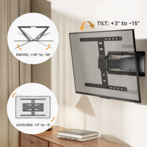 BRATECK επιτοίχια βάση LPA79-464 για τηλεόραση 43-90", full motion, 50kg | Εικόνα & Ήχος | elabstore.gr