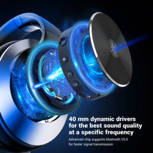ONEΟDIO headphones A10, ενσύρματα & ασύρματα, Hi-Res ANC, 40mm, μαύρο | Αξεσουάρ κινητών | elabstore.gr