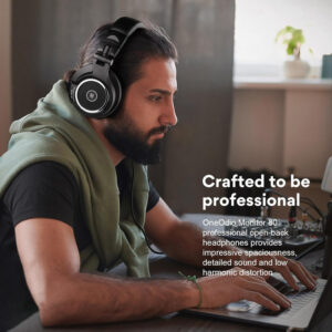 ONEΟDIO headset Monitor 80, 6.35mm & 3.5mm σύνδεση, Hi-Res, 40mm, μαύρο | Συνοδευτικά PC | elabstore.gr