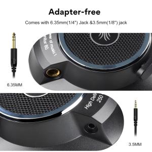 ONEΟDIO headset Monitor 80, 6.35mm & 3.5mm σύνδεση, Hi-Res, 40mm, μαύρο | Συνοδευτικά PC | elabstore.gr