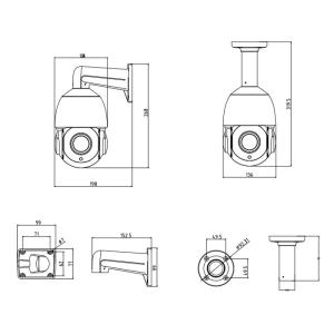 LONGSE IP κάμερα PT4A118XIGL500, 5.35-96.3mm, 5MP, PTZ, IP66, PoE | Κάμερες Ασφαλείας | elabstore.gr