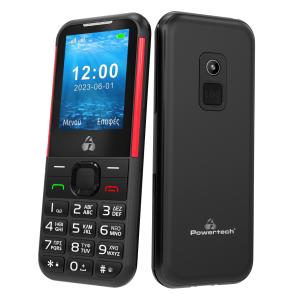 POWERTECH κινητό τηλέφωνο Sentry 4G PTM-33, SOS Call, με φακό, μαύρο | Mobile Συσκευές | elabstore.gr