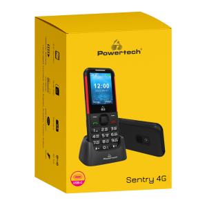 POWERTECH κινητό τηλέφωνο Sentry 4G PTM-33, SOS Call, με φακό, μαύρο | Mobile Συσκευές | elabstore.gr