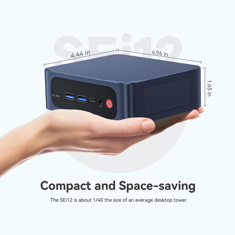 BEELINK mini PC SEi12, i5-12450H, 16GB, 500GB SSD, Windows 11 Pro | eLabstore.gr BEELINK mini PC SEi12, i5-12450H, 16GB, 500GB SSD, Windows 11 Pro | PC & Αναβάθμιση | elabstore.gr