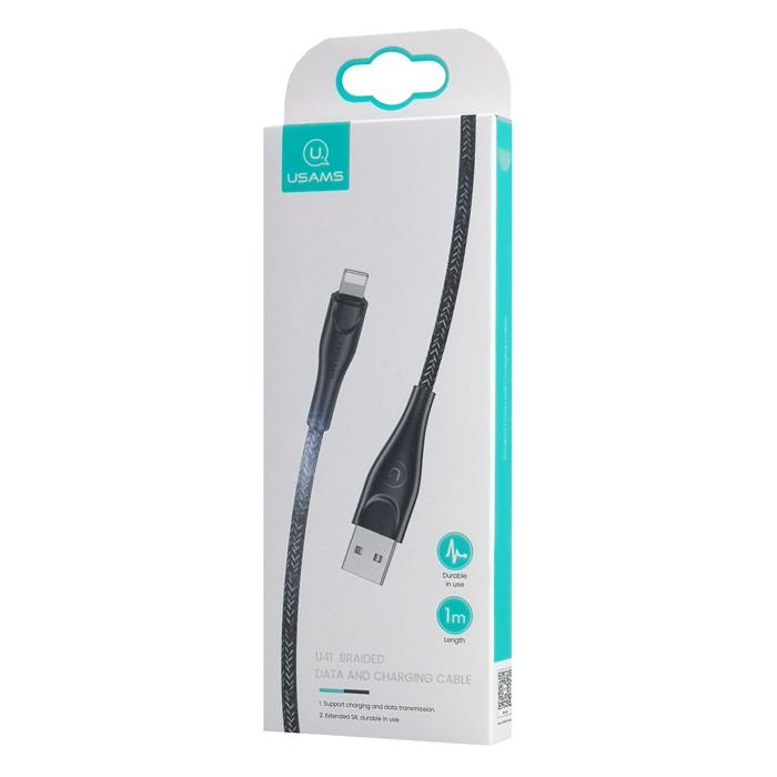 USAMS καλώδιο Lightning σε USB US-SJ391, 2A, 1m, μαύρο | eLabstore.gr USAMS καλώδιο Lightning σε USB US-SJ391, 2A, 1m, μαύρο | Καλώδια - Αντάπτορες | elabstore.gr