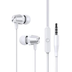 USAMS earphones με μικρόφωνο EP-42, 3.5mm, 1.2m, λευκά | Αξεσουάρ κινητών | elabstore.gr