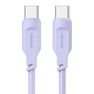 USAMS καλώδιο USB-C σε USB-C US-SJ567, 100W PD, 1.2m, μωβ | Καλώδια - Αντάπτορες | elabstore.gr