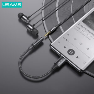 USAMS αντάπτορας USB-C σε 3.5mm US-SJ599, μαύρος | eLabstore.gr USAMS αντάπτορας USB-C σε 3.5mm US-SJ599, μαύρος | Καλώδια - Αντάπτορες | elabstore.gr