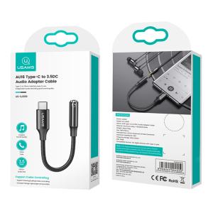 USAMS αντάπτορας USB-C σε 3.5mm US-SJ599, μαύρος | eLabstore.gr USAMS αντάπτορας USB-C σε 3.5mm US-SJ599, μαύρος | Καλώδια - Αντάπτορες | elabstore.gr