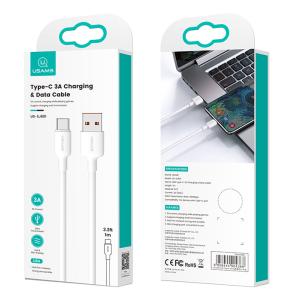 USAMS καλώδιο USB-C σε USB US-SJ601, 3A, 1m, λευκό | eLabstore.gr USAMS καλώδιο USB-C σε USB US-SJ601, 3A, 1m, λευκό | Καλώδια - Αντάπτορες | elabstore.gr