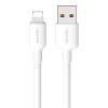 USAMS καλώδιο Lightning σε USB US-SJ604, 2.4A, 1m, λευκό | Καλώδια - Αντάπτορες | elabstore.gr