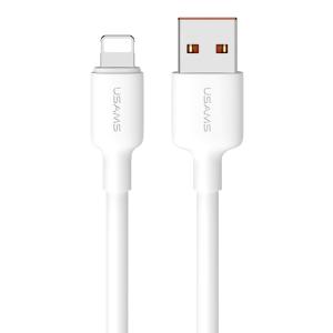 USAMS καλώδιο Lightning σε USB US-SJ604, 2.4A, 1m, λευκό | Καλώδια - Αντάπτορες | elabstore.gr