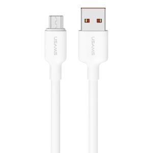 USAMS καλώδιο micro USB σε USB US-SJ607, 2A, 1m, λευκό | Καλώδια - Αντάπτορες | elabstore.gr