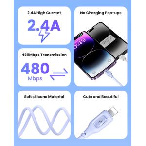 USAMS καλώδιο Lightning σε USB US-SJ618, 2.4A, 1m, μαύρο | eLabstore.gr USAMS καλώδιο Lightning σε USB US-SJ618, 2.4A, 1m, μαύρο | Καλώδια - Αντάπτορες | elabstore.gr