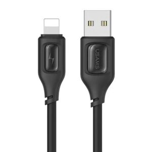 USAMS καλώδιο Lightning σε USB US-SJ618, 2.4A, 1m, μαύρο | Καλώδια - Αντάπτορες | elabstore.gr
