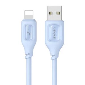 USAMS καλώδιο Lightning σε USB US-SJ618, 2.4A, 1m, μπλε | Καλώδια - Αντάπτορες | elabstore.gr